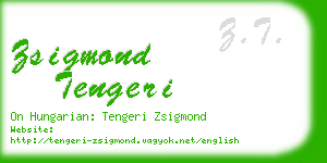 zsigmond tengeri business card